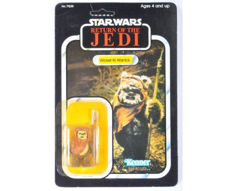 Star Wars - An original vintage 1984 Kenner made Star Wars carded MOC action figure ' Wicket W. Warrick ' (Ewok). Factory sea
