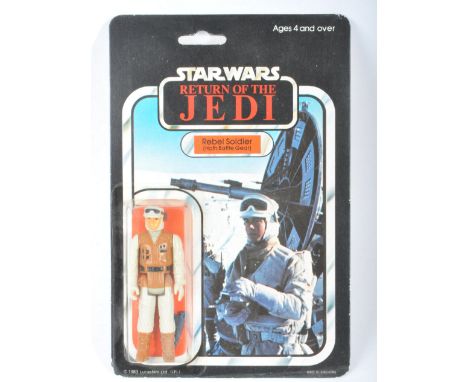 Star Wars - An original vintage 1983 Palitoy made Star Wars carded MOC action figure ' Rebel Soldier - Hoth Battle Gear '. Fa