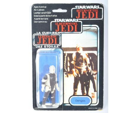 Star Wars - An original vintage 1983 Palitoy made Star Wars carded MOC action figure ' Dengar '. Factory sealed upon its orig