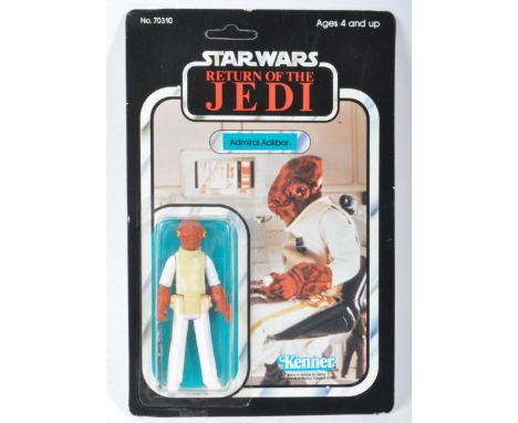 Star Wars - An original vintage 1983 Kenner made Star Wars MOC carded action figure ' Admiral Ackbar '. Factory sealed upon i