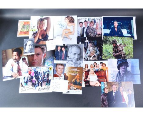 British Actors - Autographs - a collection of assorted signed photographs from various British actors, comprising: Colm Meane
