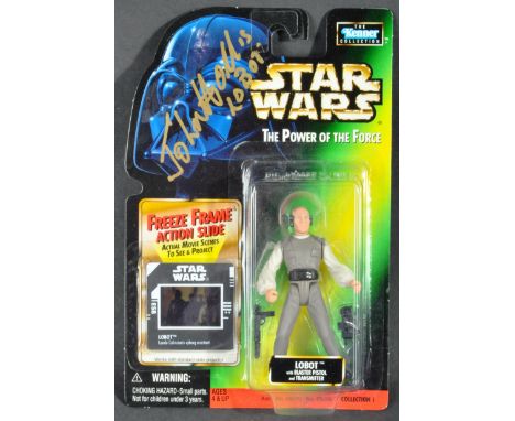 Star Wars - John Hollis (1927-2005 - Lobot) - original 1998 Hasbro Kenner Collection made Star Wars MOC action figure ' Lobot