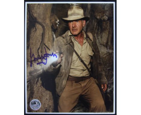 Indiana Jones - Harrison Ford - a high quality Official Pix autographed 8x10" colour photograph of Ford in the franchise. Nea