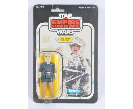 Star Wars - An original vintage 1980 Kenner made Star Wars carded MOC action figure ' Han Solo (Hoth Outfit) '. Factory seale