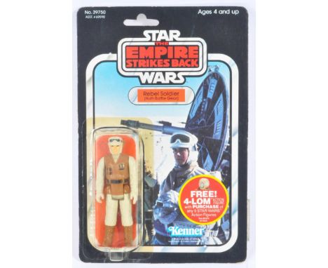 Star Wars - An original vintage 1982 Kenner made Star Wars carded MOC action figure ' Rebel Soldier (Hoth Battle Gear) '. Fac