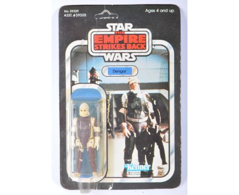 Star Wars - An original vintage 1980 Kenner made Star Wars MOC carded action figure ' Dengar '. Factory sealed upon its origi