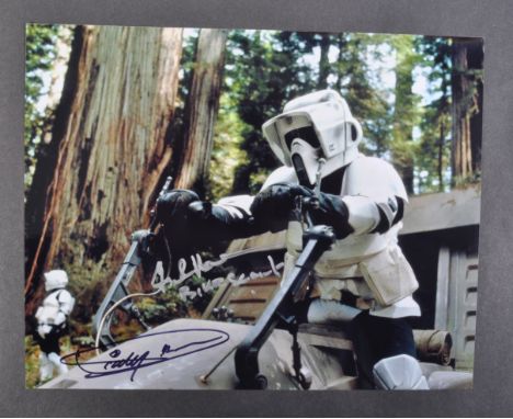 Star Wars - Return Of The Jedi - Frank Henson (1935-2019 - Biker Scout) and Dickey Beer (Stuntman / Biker Scout) - dual signe