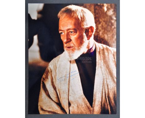 Star Wars - Sir Alec Guinness (1914-2000) - a scarce original hand signed autographed colour 8x10" photograph of Guinness who