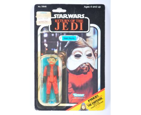 Star Wars - An original vintage 1984 Kenner made Star Wars carded MOC action figure ' Nien Nunb '. Factory sealed upon its or