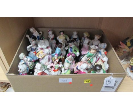 A collection of mostly Conta and Boeheme porcelain figure, to include a figure playing a French horn, and a lady in Elizabeth