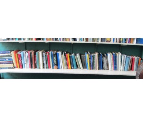 A shelf of reference books, from the John Twitchett library, largely English ceramics