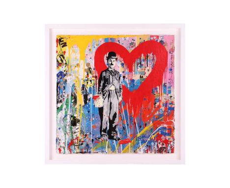 Mr Brainwash (aka Thierry Guetta, French/American b. 1966), 'Chaplin' (2017), Unique silkscreen and mixed media on paper 1/1,