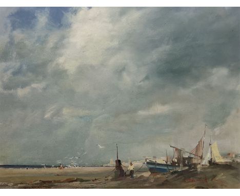 Charles Horwood (British 1907-1975): Lowestoft Seascape, oil on board signed 26cm x 34cm 