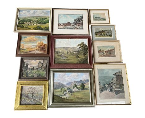 Collection of Yorkshire paintings, artists including Angus Rands, Joseph Pighills, Claude Horsfall, Gordon Clifford Barlow, J