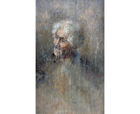 Arturo Stagliano (Italian 1870-1936): Gentleman Smoking a Pipe, oil on panel signed 30.5cm x 18.5cm 