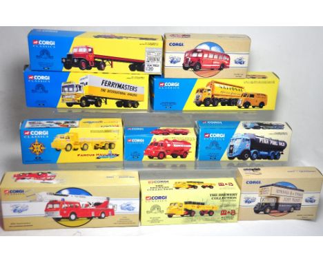 Twelve assorted Corgi diecast vehicles to include Siddle C.Cook limited Scammell Highwayman, 33' trailer set no.16401, a Ferr