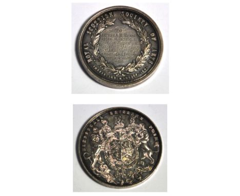 A medal, Lytham 24th August 1864 awarded to "CB Kennedy esq for the Second Best Short Horned Heifer Not exceeding Two years o