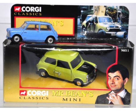 A Corgi diecast model of a Morris Mini Minor and a boxed Corgi classics "Mr Bean's" Mini (2).