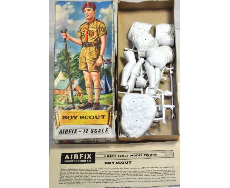 A rare unassembled and boxed 1/12th scale Airfix figure of a "Boy Scout". CONDITION REPORT Although some parts are detached f