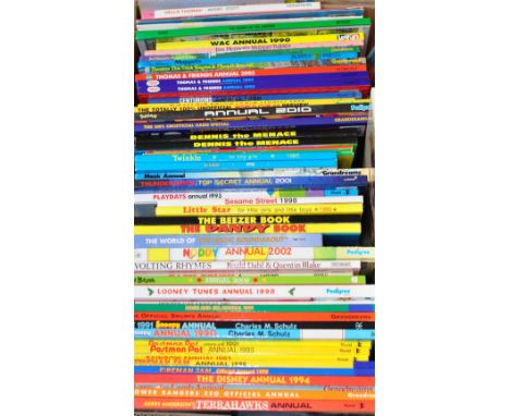 Approximately fifty childrens annuals from the 1980s and 1990s to include "The Dandy", "Dennis The Menace", "Thomas The Tank 