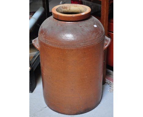 A large late 19th early 20th century stoneware jar, height 85cm.