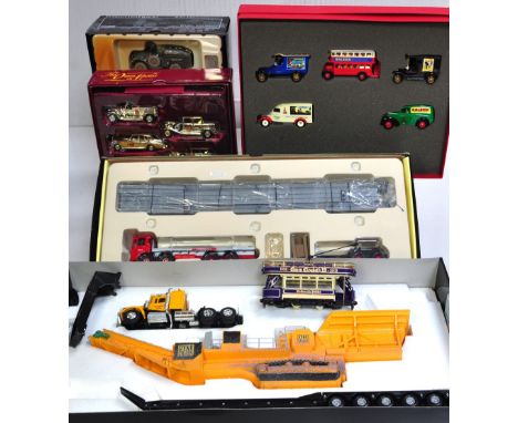 A group of six boxed diecast vehicle sets from Corgi & Lledo to include a limited edition "Heavy Haulers" Kenilworth low-load