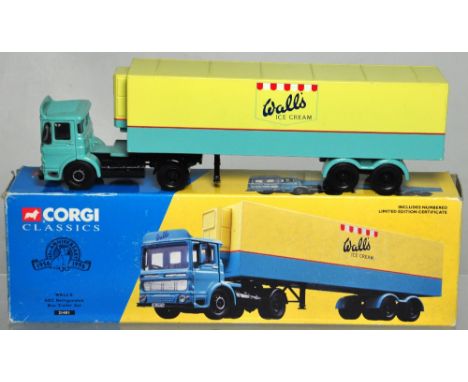 Corgi AEC refrigerated box trailer set in "Walls" livery, boxed. CONDITION REPORT Vehicle is in mint condition, box complete 