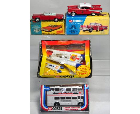 A boxed Corgi Chrysler "Imperial" no.246, boxed limited edition Corgi Classic "Fire Chief" no.51201, Corgi London Transport b