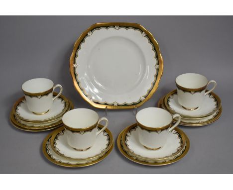 A Royal Chelsea Trianon Part Tea Service to Comprise Cups, Saucers, Side Plates, Cake Plate etc 