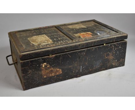 A Vintage Metal Ammunition Box, 64cm wide 
