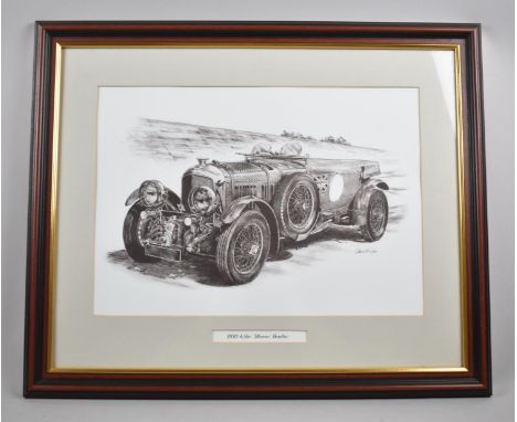 A Framed Print of 1930 Blower Bentley, 40x29cm 