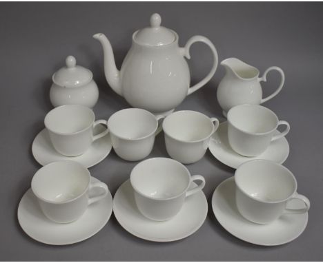 A Royal Doulton Signature Service to Comprise Cups Saucers, Milk Jug, Lidded Sugar Pot and a Teapot 
