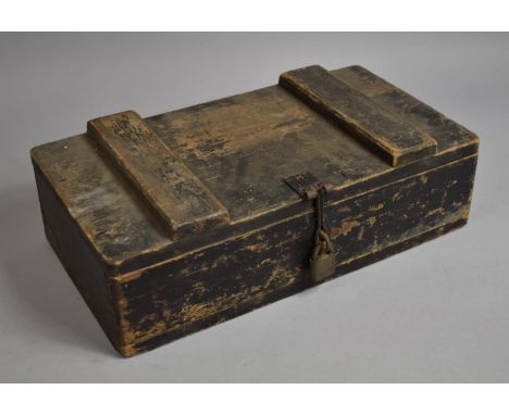 A Vintage Two Division Toolbox, 43cm wide 