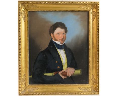 English School (early 19th Century), Portrait of Richard Stephenson, Merchant Seaman, pastel drawing, 58cm x 47cmNB: Richard 