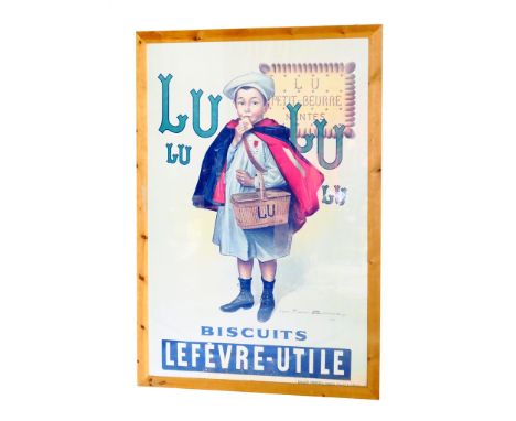 French advertising poster for 'Lu' biscuits, after an original painting by Etienne Maurice Firmin Bouisset of 1897, printed i