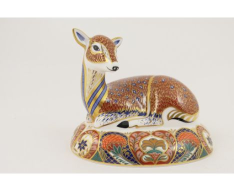 Royal Crown Derby deer paperweight, modelled by John Ablitt, introduced 1994, this was the first paperweight manufactured exc