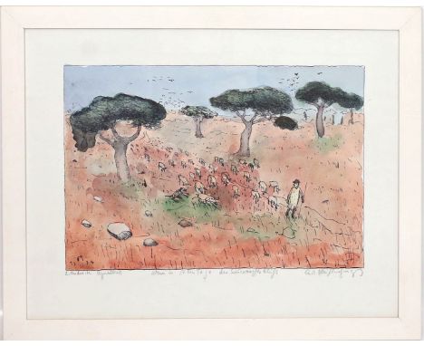 Mühlenhaupt, Kurt (1921 Klein Ziescht- Berlin 2006) "Wenn in Alentejo der ...blüht", so mit Bleistift betitelt, sign. und bez