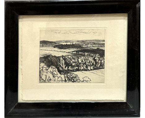 Franck, Phillipp (1860 Frankfurt a. M. - Berlin 1944) Märkische Landschaft. Radierung (l. fleckig), in der Platte sign. und d