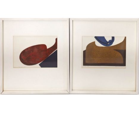 Kalinowski, Horst Egon (1924  Düsseldorf 2013) Drei Farbradierungen: "OUTRE", "MISTRAL" und "LUMINIERE D'OCTOBRE", so jeweils
