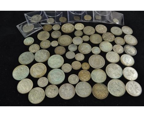 Pre-1946 silver coins, gross weight 528 grams 