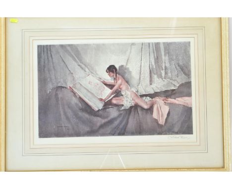 W. Russell Flint framed signed print 'The Pupil', 1969, frame dimensions 60cm x 82cm 