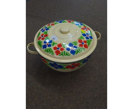 Large Nigerian 'Wahum' enamel cook pot 34cm dia. 