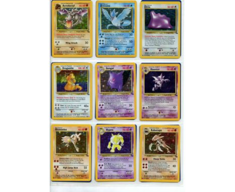 Pokemon TCG - Fossil 1st Edition/Unlimited - Complete Set 62/62 - This lot contains a complete Fossil expansion. This full se