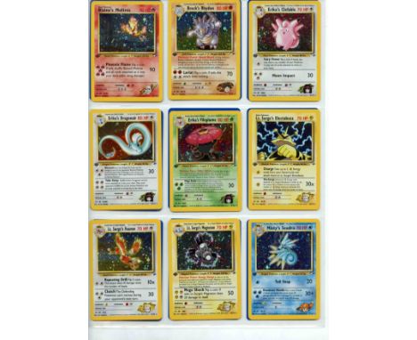 Pokemon TCG - Gym Heroes 1st Ed - Complete Set 132/132 - This lot contains a complete Pokemon 1st Ed Gym Heroes set.The cards