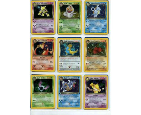 Pokemon TCG - Team Rocket 1st Ed - Complete Set 82/82 - This lot contains a complete Pokemon Rocket Set.   The cards are in s