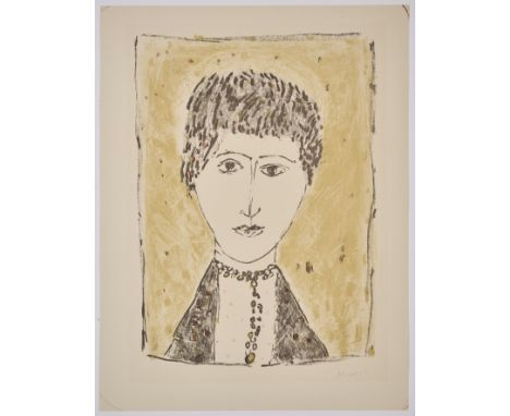 • ZORAN MUSIC (SLOVENIAN 1909-2005) PORTRAIT OF IDA signed Music lower rightlithograph printed in colours 46.5 x 35.5cm; 18 1