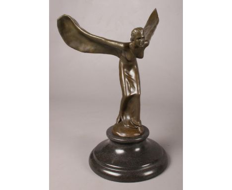 Aldo Vitaleh, a bronze figure modelled as The Spirit Of Ecstasy. 28cm.  