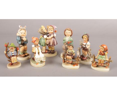 A collection of Goebel figures.  