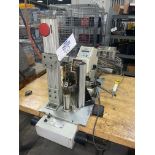 Seit Model ITM Assembly Machine with Hydraulic Unit, Mounted on Wood Top Rolling Work Bench
