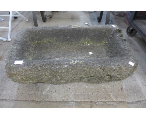 A Cornish granite garden trough